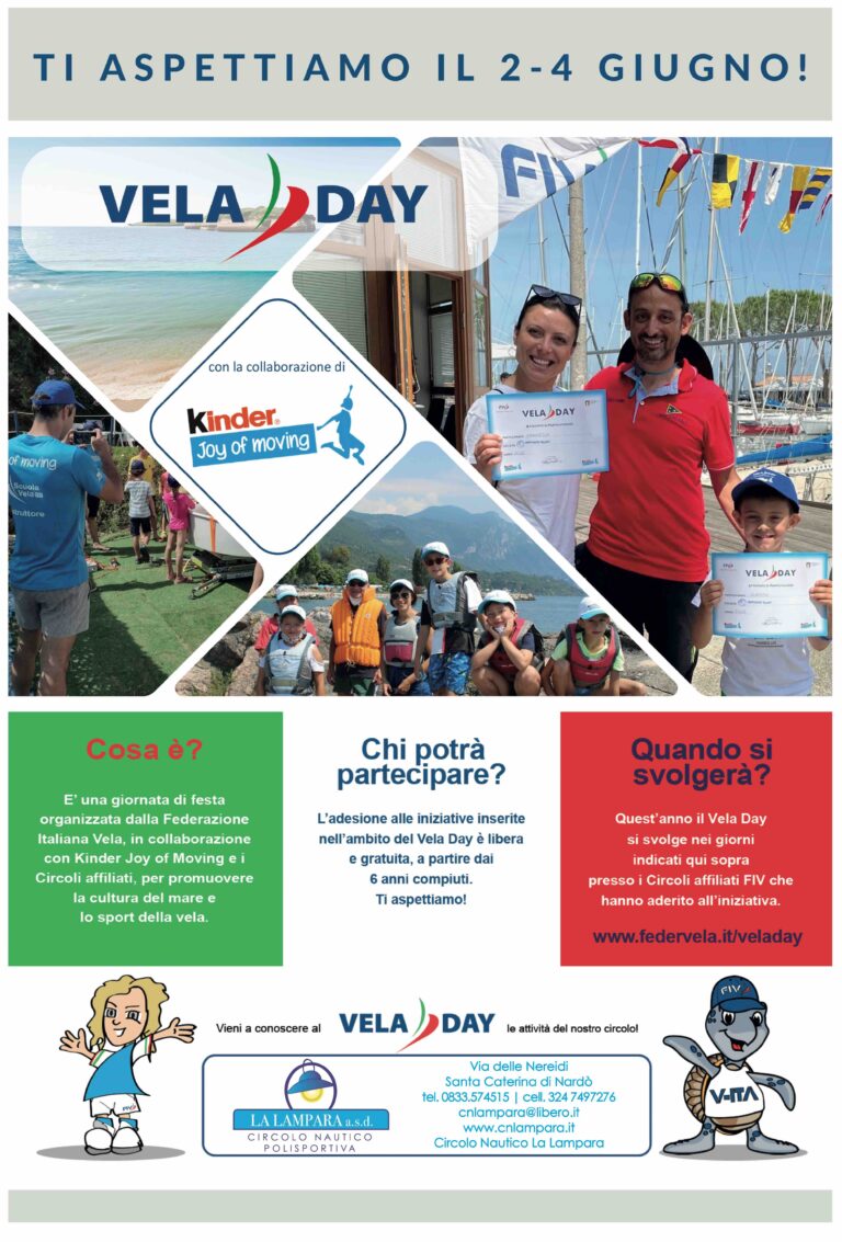 Dal 2 al 4 giugno a Santa Caterina di Nardò open day al circolo nautico “La Lampara ASD”