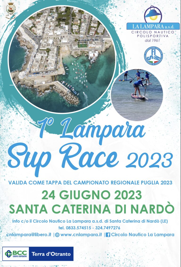 Iscrizioni aperte per  “La Lampara SUP race 2023”