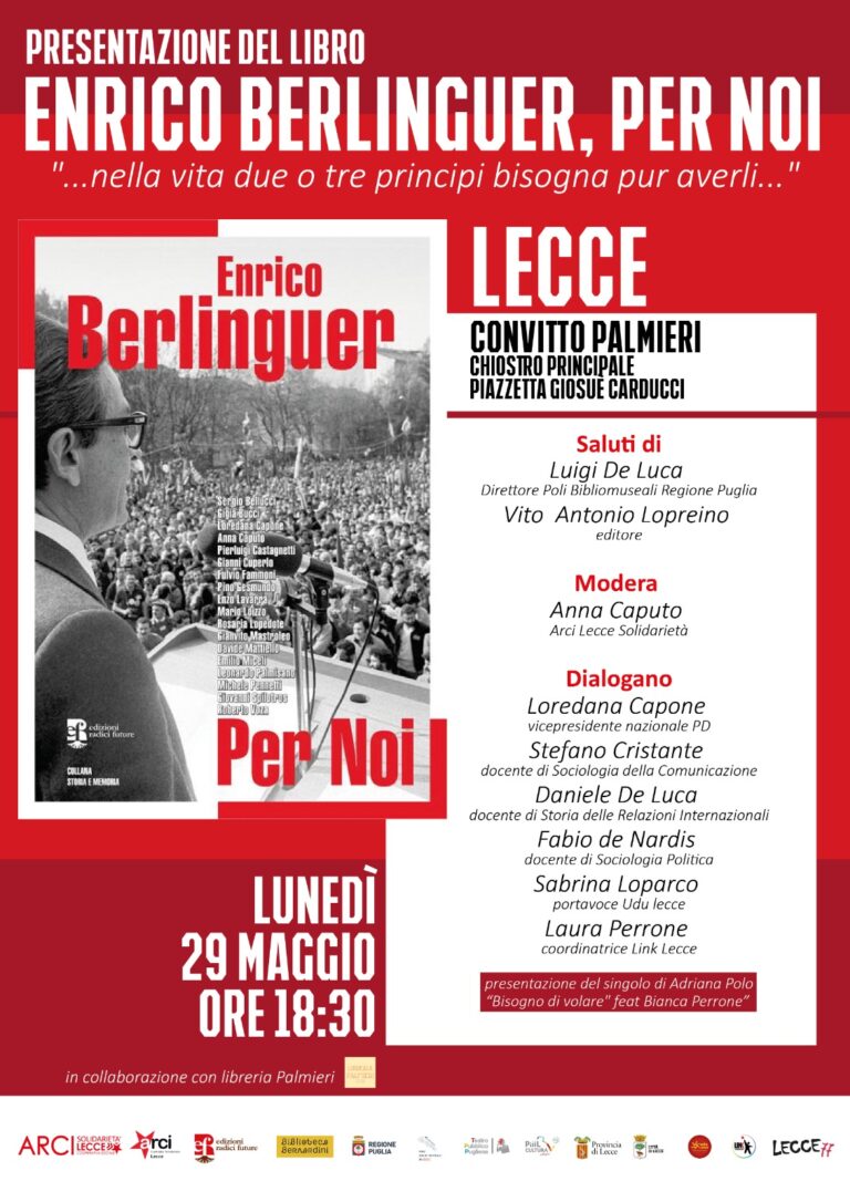 Presentazione di “Enrico Berlinguer per noi” al Convitto Palmieri