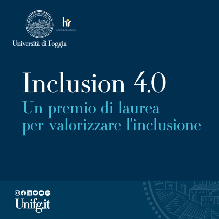 L’Università di Foggia valorizza l’inclusione con “Inclusion 4.0”