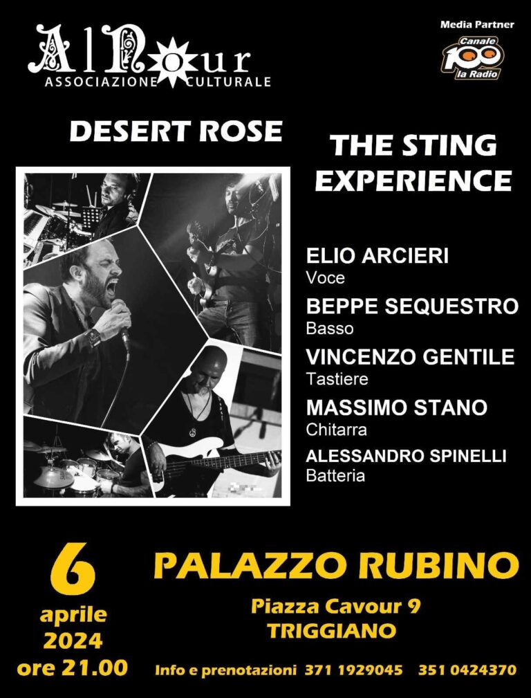 A Palazzo Rubino l’omaggio a Sting e alle sua canzoni